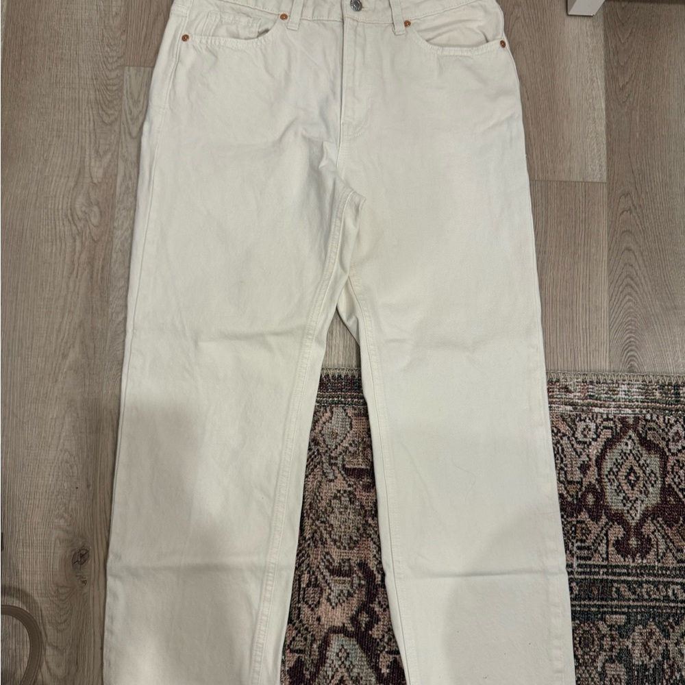 Mango White Relaxed Jeans Classic Style